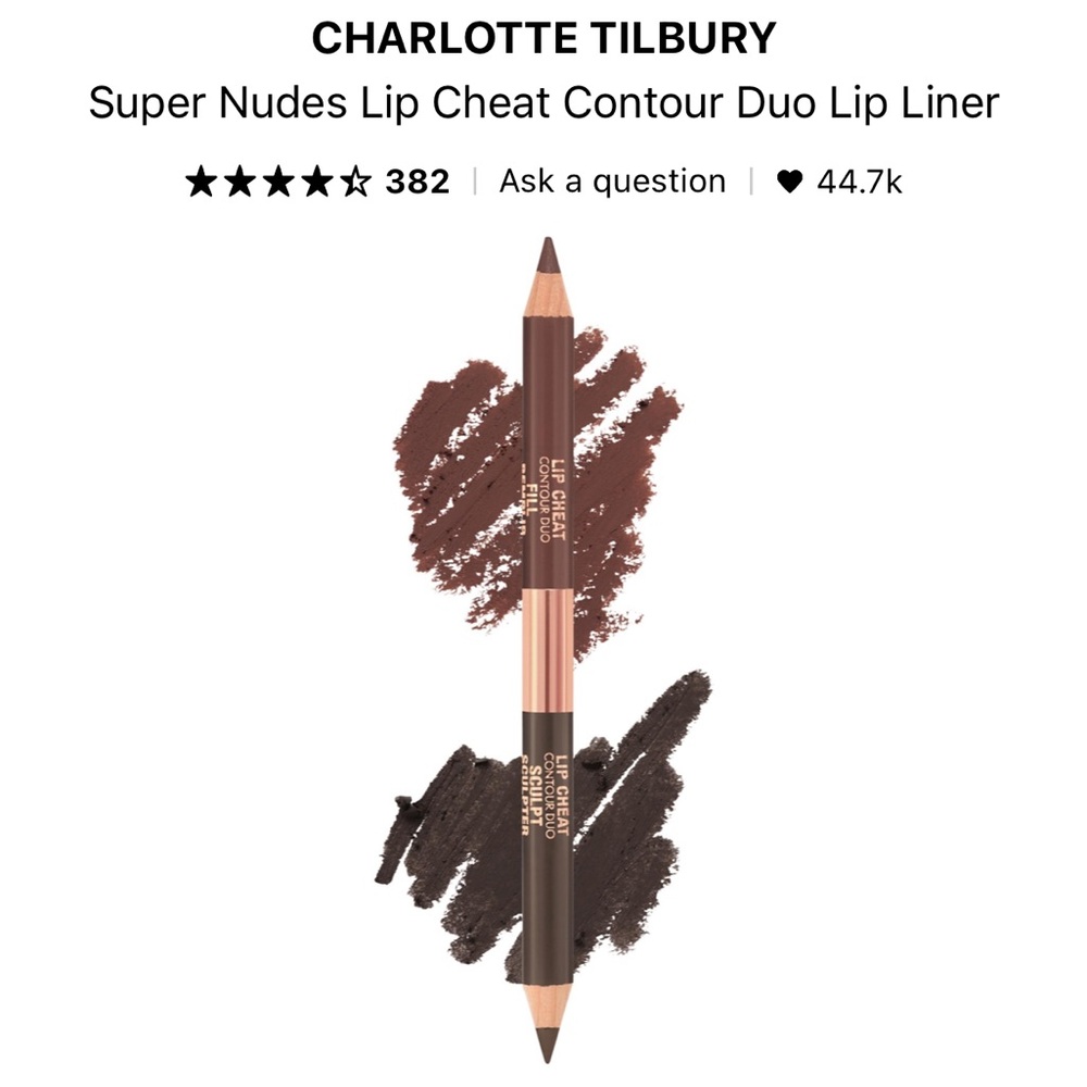 NEW Charlotte Tilbury Lip Cheat Contour Duo Lip Liner in Deep